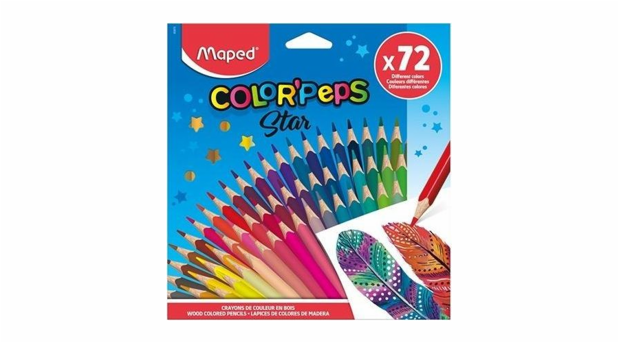 Trojúhelníkové pastelky Maped Colorpeps 72 barev