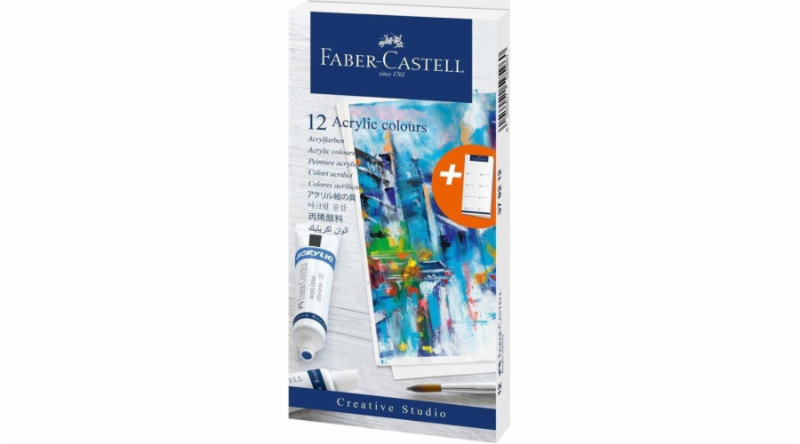 Faber-Castell Akrylové barvy v tubách 12 barev FABER CASTELL