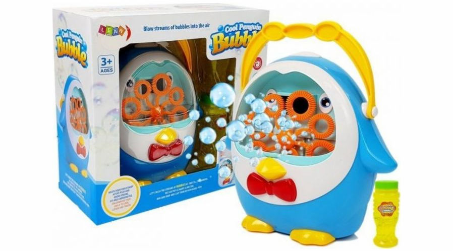 Stroj na tekuté mýdlové bubliny LEANToys Penguin