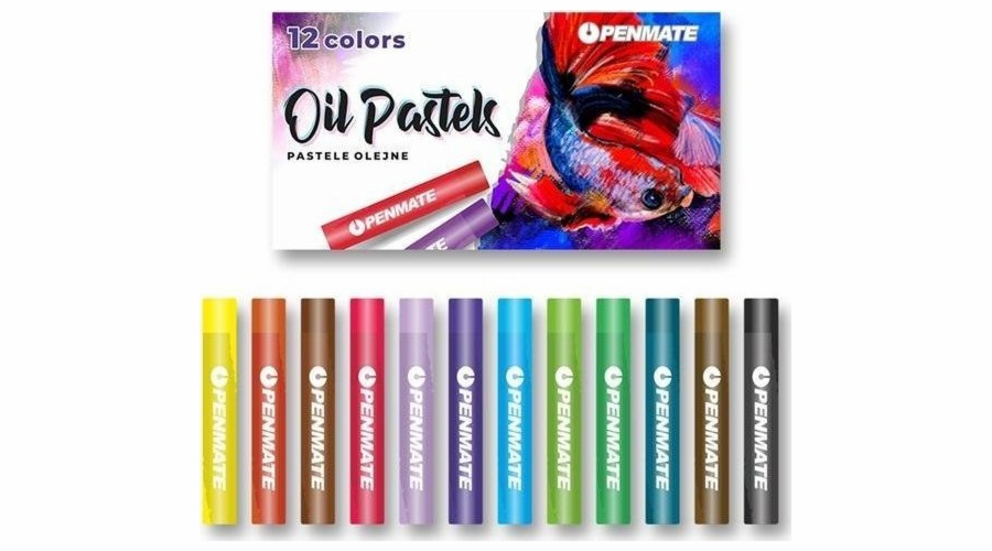 Olejové pastely 12 barev PENMATE
