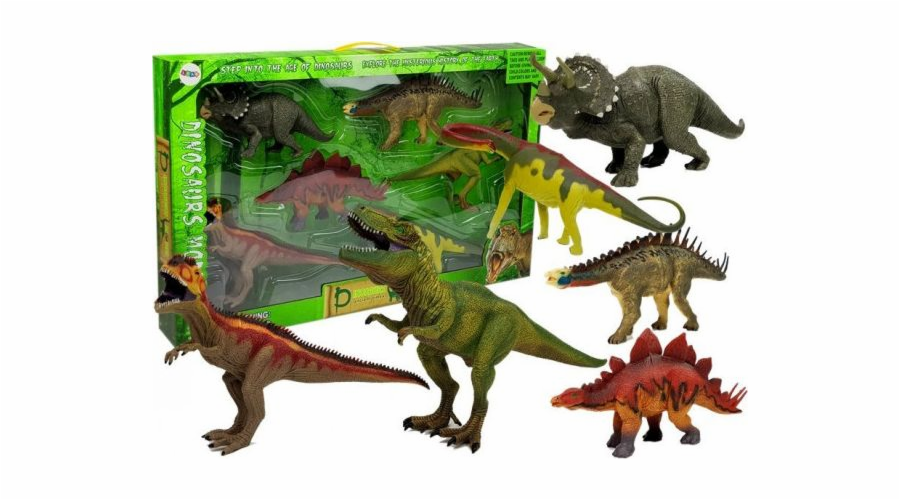 LEANToys Action Figure Dinosauří sada Velké figurky Modely 6ks Stegosaurus