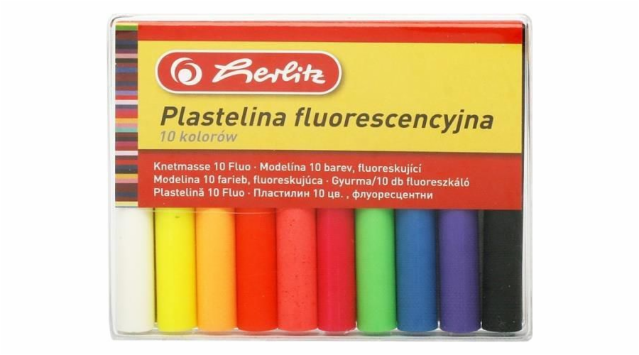 Herlitz Fluorescenční plastelína 10 barev (200281)