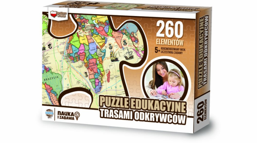 ZACHEM Puzzle 260 dílků Naučné po cestách objevitelů (8047)