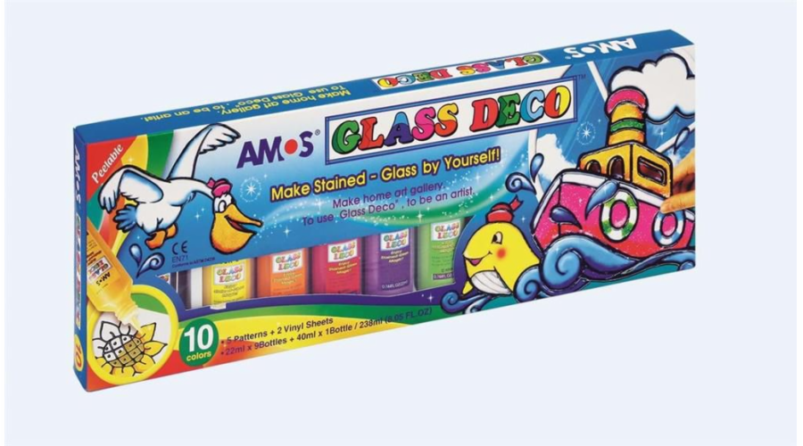 Barvy na barevné sklo Amos Glass Deco 10 barev (237463)