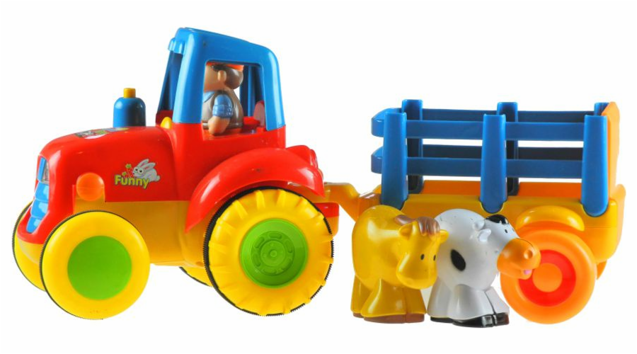 LEANToys Velký farmářský traktor + přívěs pro batole