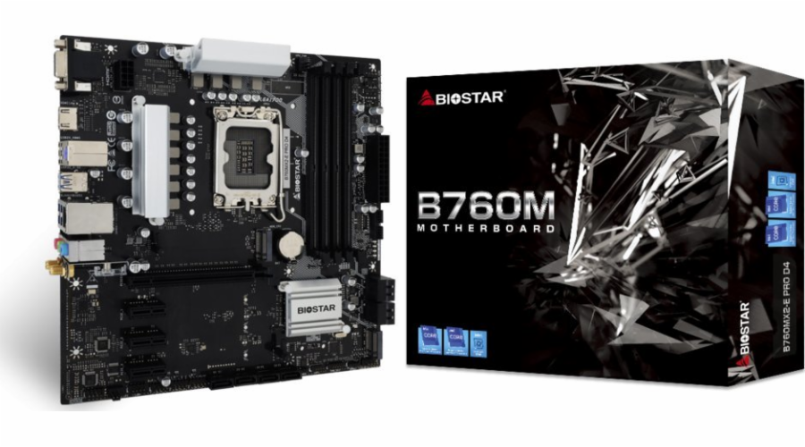 Základní deska Biostar Biostar B760MX2-E Pro D4 (B760,S1700,mATX,DDR4)