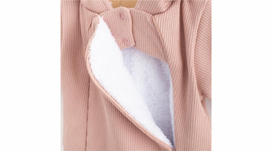 Zimní kojenecká kombinéza s kapucí New Baby Frosty pink