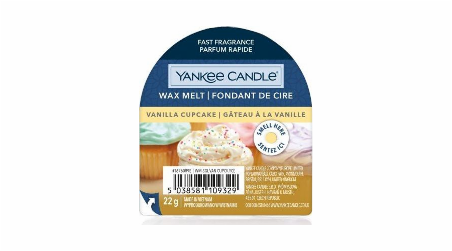 Vonný vosk Yankee Candle, Vanilkový košíček, 22 g