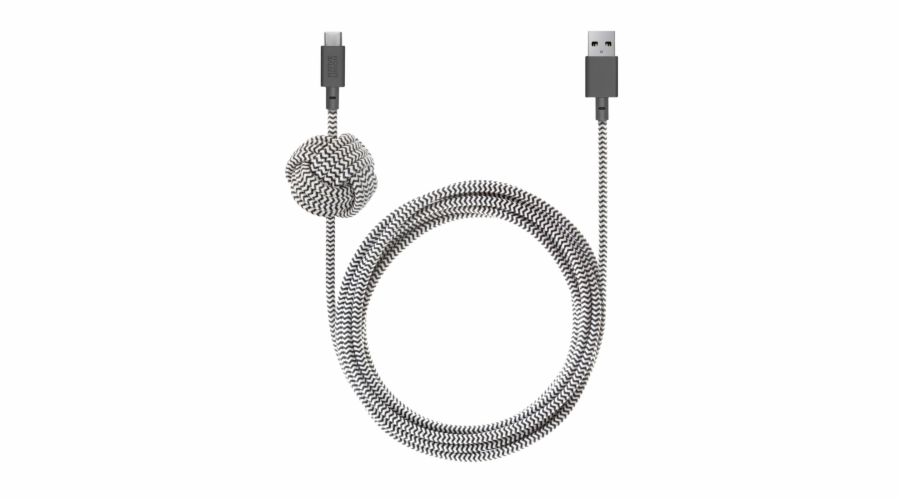Native Union Night Cable USB-A to USB-C 3m Zebra