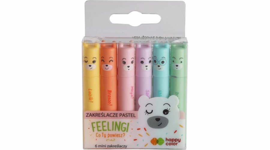 Happy Color Mini pastelové zvýrazňovače 6 barev HAPPY COLOR