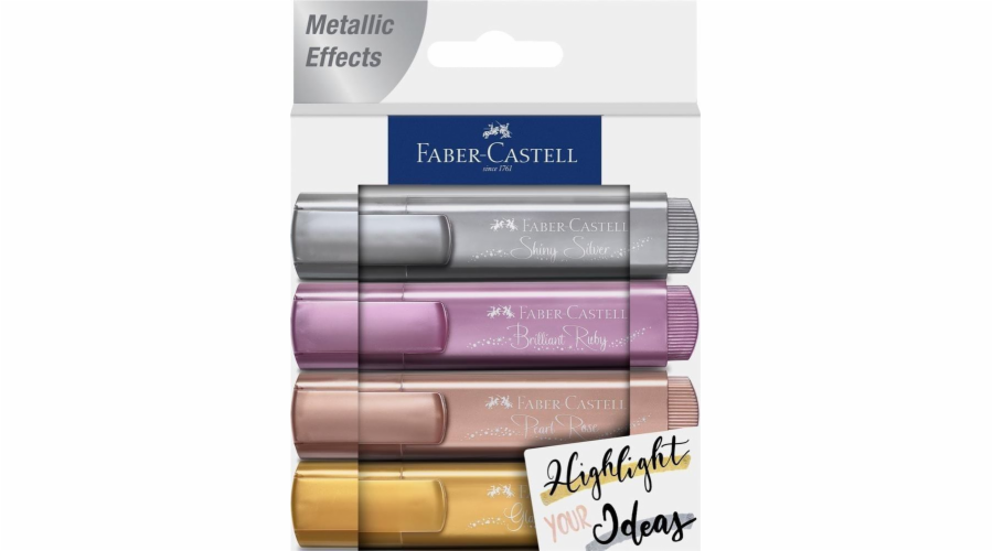 Faber-Castell Metalický zvýrazňovač 4 barvy FABER CASTELL