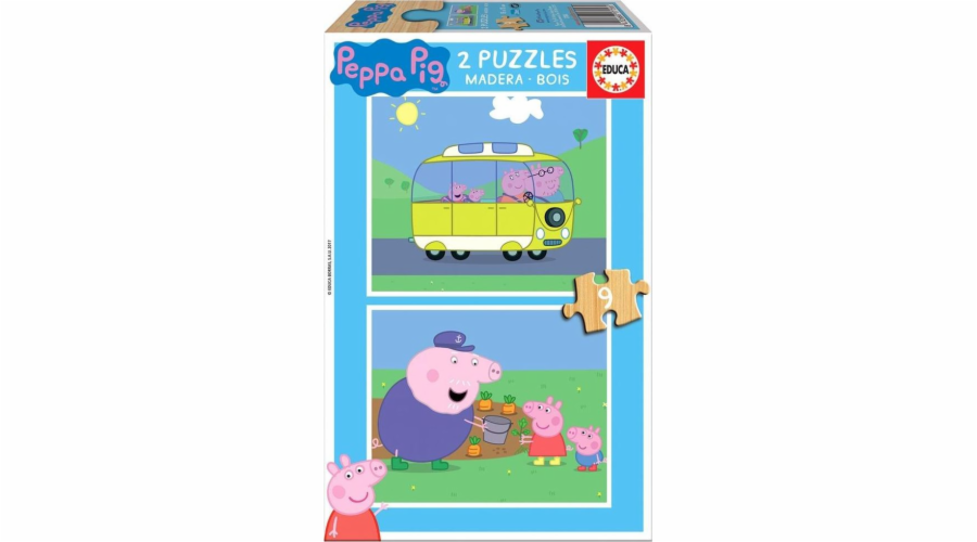Educa Puzzle 2x9 Peppa Pig (dřevěné) G3