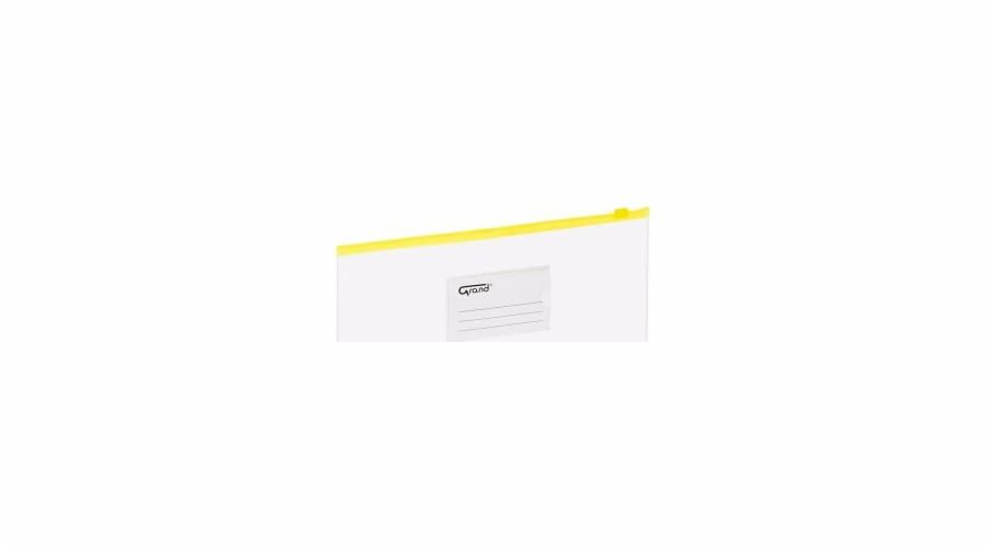 Obálka Grand A4 na dokumenty, fólie, zámek na provázek, žlutá GRAND