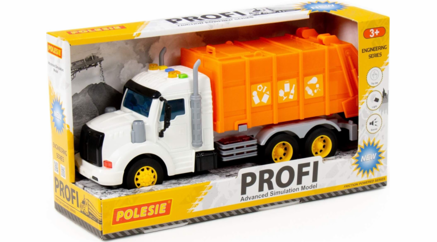 Polesie Polesie 86 501 Profi &#39;komunální vůz s náhonem, oranžová, světlo, zvuk v krabici