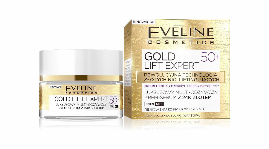 Eveline Gold Lift Expert 50+ Multi výživné krémové sérum na den a noc 50 ml