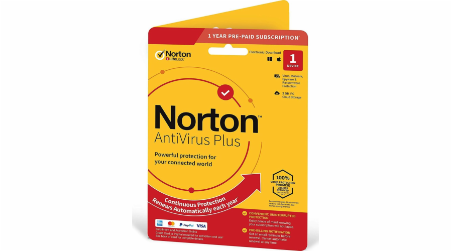 Zařízení NORTON Antivirus Plus 1 12 měsíců