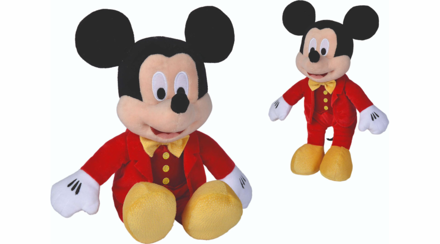 Plyšový maskot Simba Mickey Mouse v lesklém smokingu, 25 cm