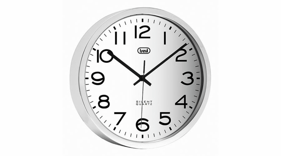 Nástěnné hodiny Trevi, stříbrné, 30cm