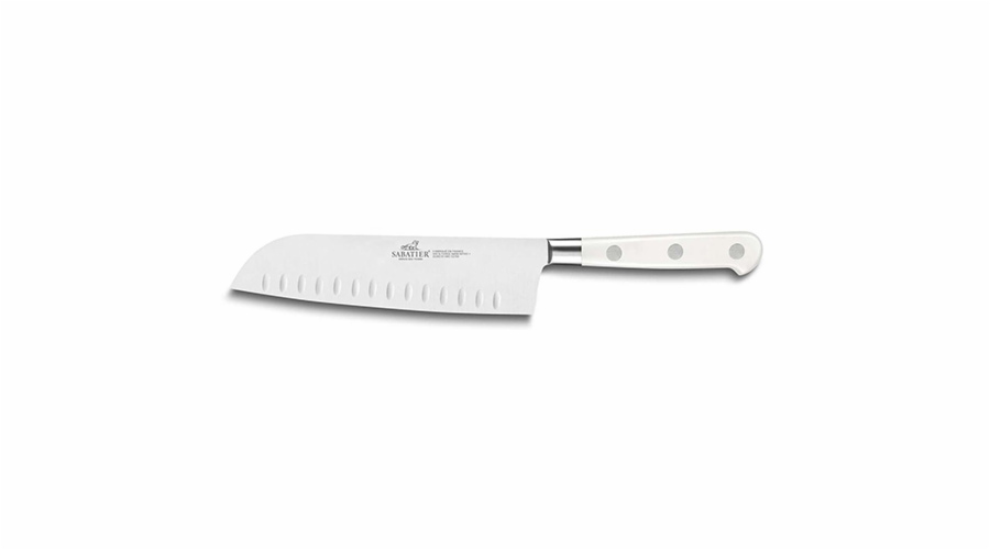 Kuchyňský nůž Lion Sabatier, 814783 Idéal Toque, Santoku nůž, čepel 18 cm z nerezové oceli, POM rukojeť, plně kovaný, nerez nýty