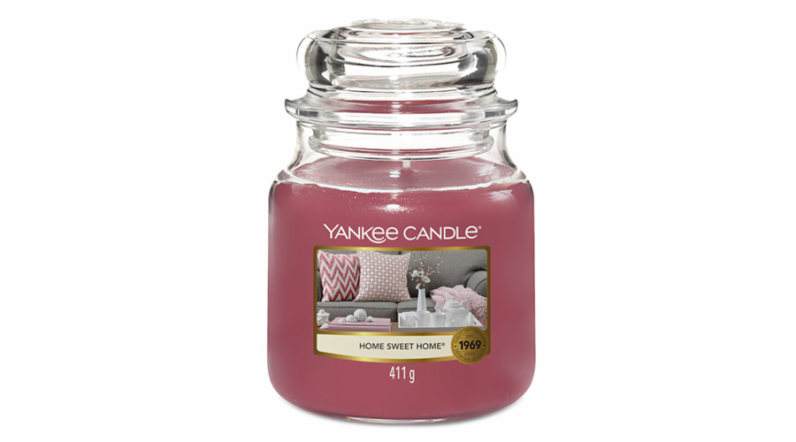 Svíčka ve skleněné dóze Yankee Candle, Ó sladký domove, 410 g