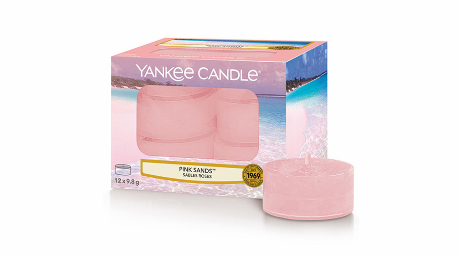 Svíčky čajové Yankee Candle, Růžové písky, 12 ks