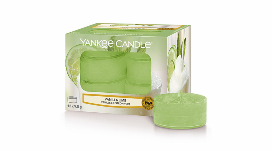 Svíčky čajové Yankee Candle, Vanilka s limetkou, 12 ks