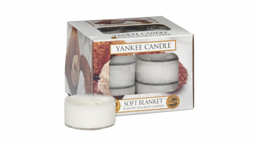 Svíčky čajové Yankee Candle, Jemná přikrývka, 12 ks