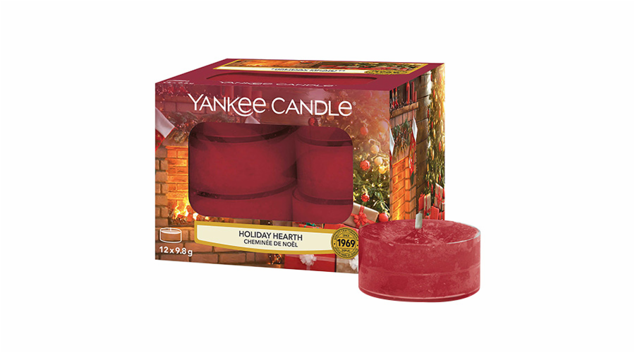 Svíčky čajové Yankee Candle, Sváteční krb, 12 ks
