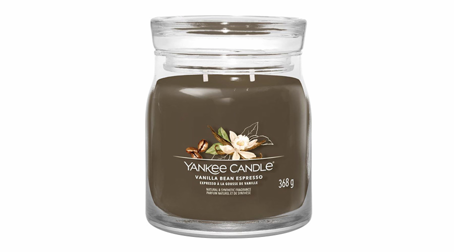 Svíčka ve skleněné dóze Yankee Candle, Espresso s vanilkovým luskem, 368 g