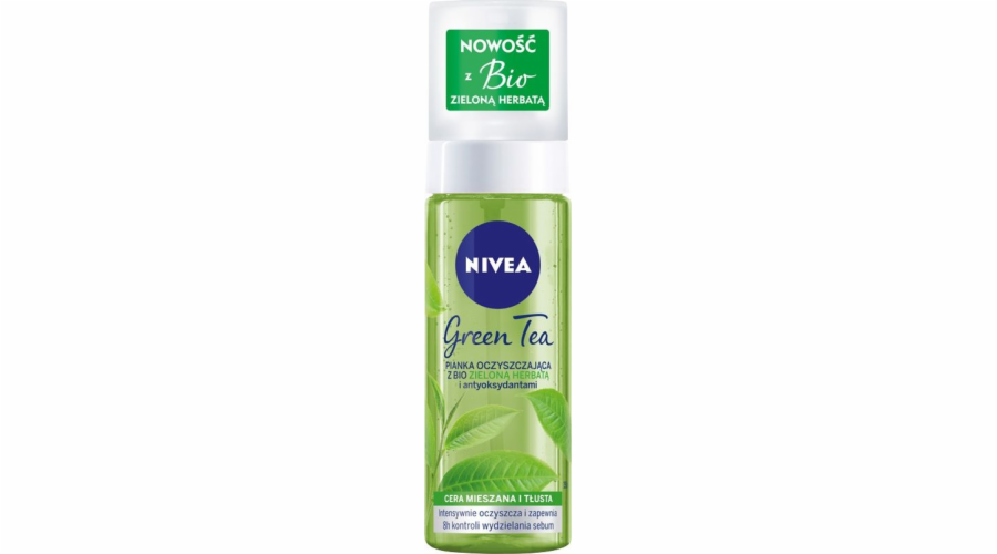 Nivea NIVEA_Green Tea čisticí pěna na obličej pro mastnou a smíšenou pleť 150 ml