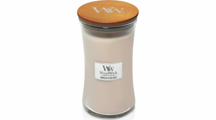 Svíčka oválná váza WoodWick, Vanilka a mořská sůl, 609.5 g
