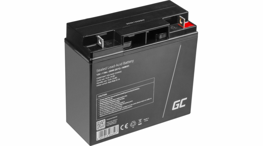 GREEN CELL Battery AGM 12V 17Ah