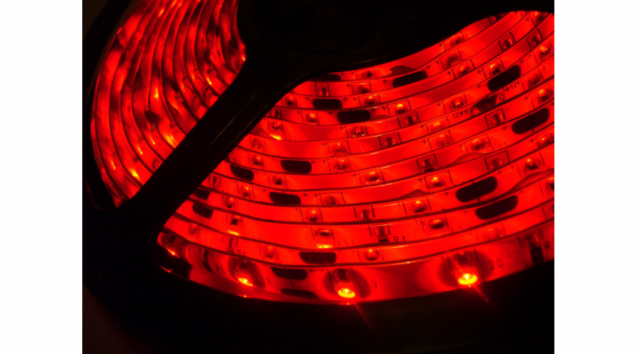 LED páska SMD3528, červená, 12V, 1m, IP54, 60 LED/m