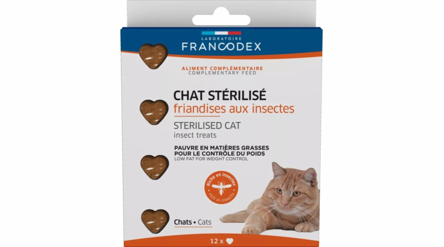 Francodex Protein-Insect ochoutka pro kastrované kočky 12ks