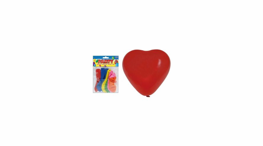 Balónek nafukovací 12ks sáček srdce 30cm mix