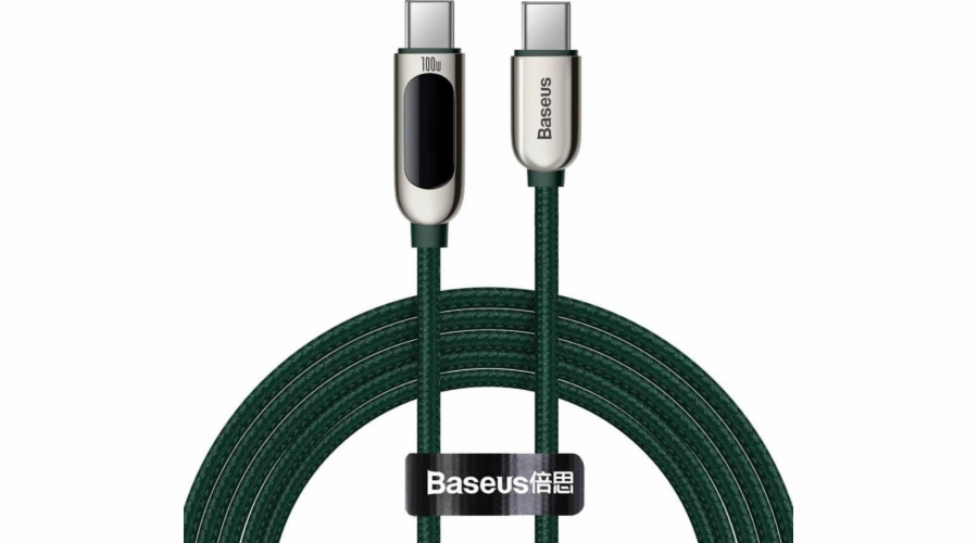 Kabel USB-C k displeji USB-C Baseus, 100 W, 2 m (zelený)
