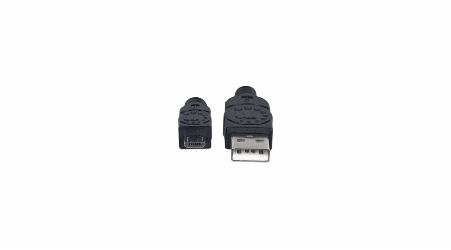 MANHATTAN Kabel propojovací USB 2.0 A Male / Micro-B Male, 1.8m, černý