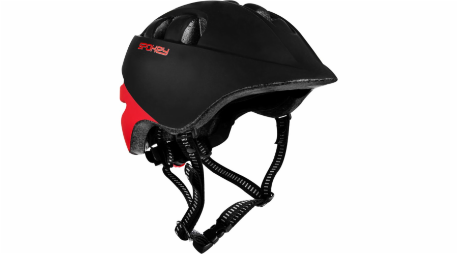 Spokey Dětská cyklistická helma CHERUB černá/červená, velikost 44-48 cm (927783)