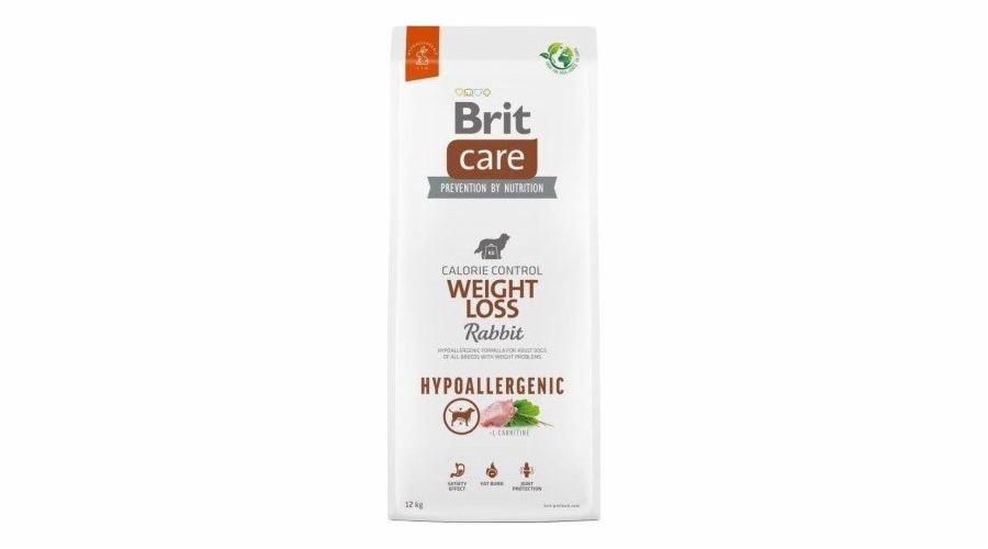 BRIT Care Hypoallergenic Adult Weight Loss Rabbit - dry dog food - 12 kg