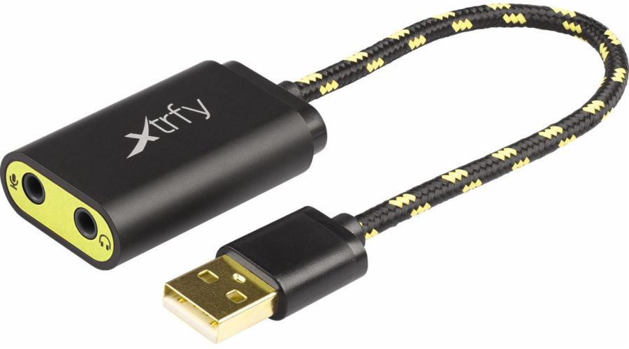 Xtrfy SC1 - černá - žlutá - USB - 2 x 3,5 mm - samec - samice - zlatá