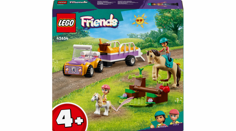 Stavebnice LEGO 42634 Friends s přívěsem na koně a poníka