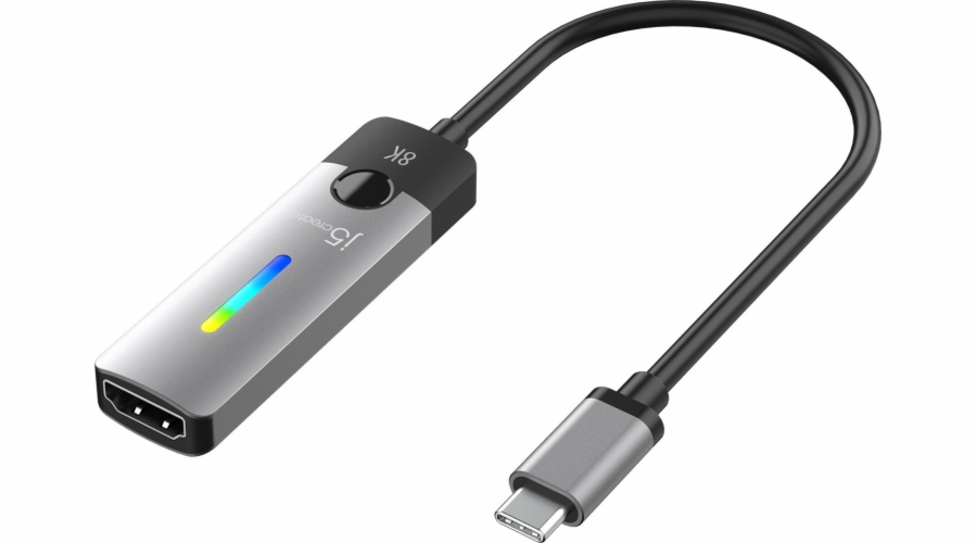USB adaptér j5create j5create JCA157 kabelový adaptér 10 m USB Type-C HDMI černá, šedá