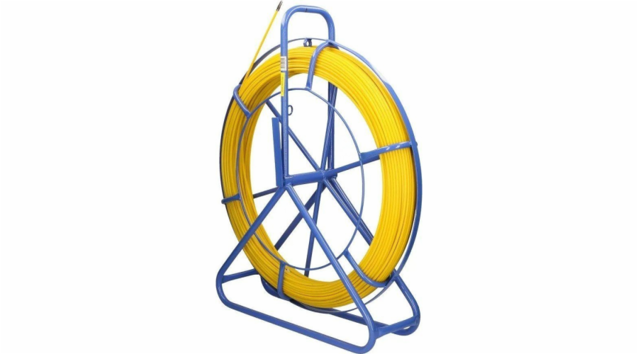 FRP Sklolaminátový stahovák na kabel dálkového ovládání, 4,5 mm, 50 m, žlutý, bez kroužků