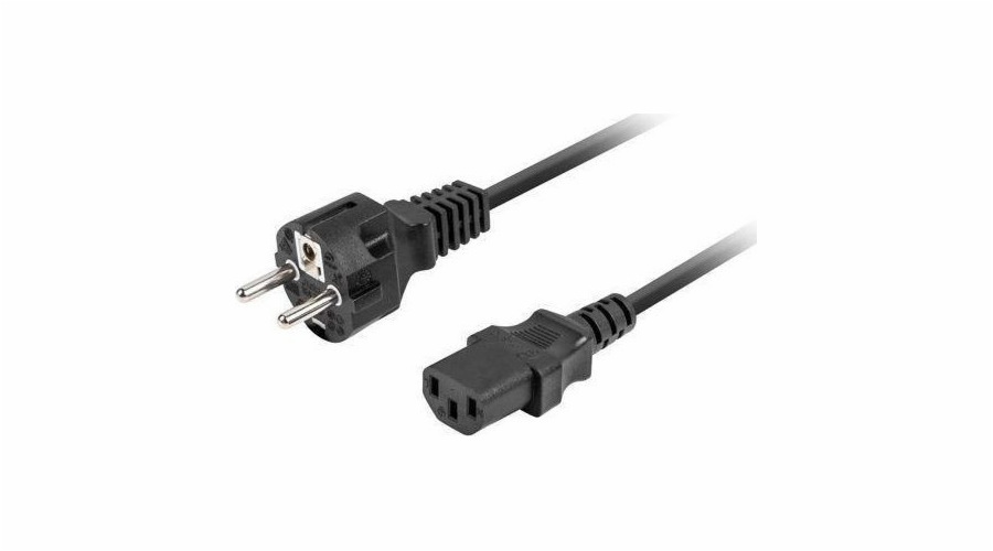 Napájecí kabel CEE 7/7 -> C320 C13 1,8m přímý, černý