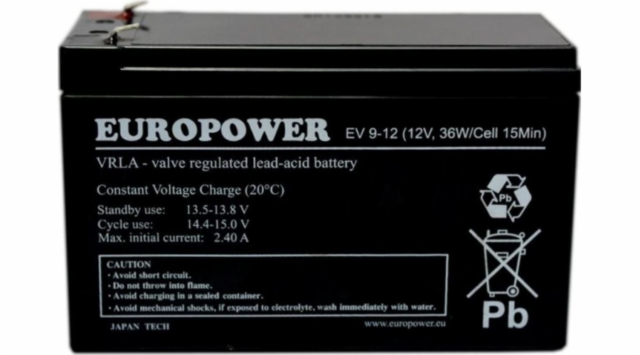 Baterie Europower EV 12V 9Ah