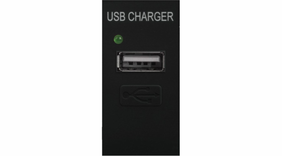 USB zásuvka s nabíječkou pasuje na černé skleněné rámečky MCE727B
