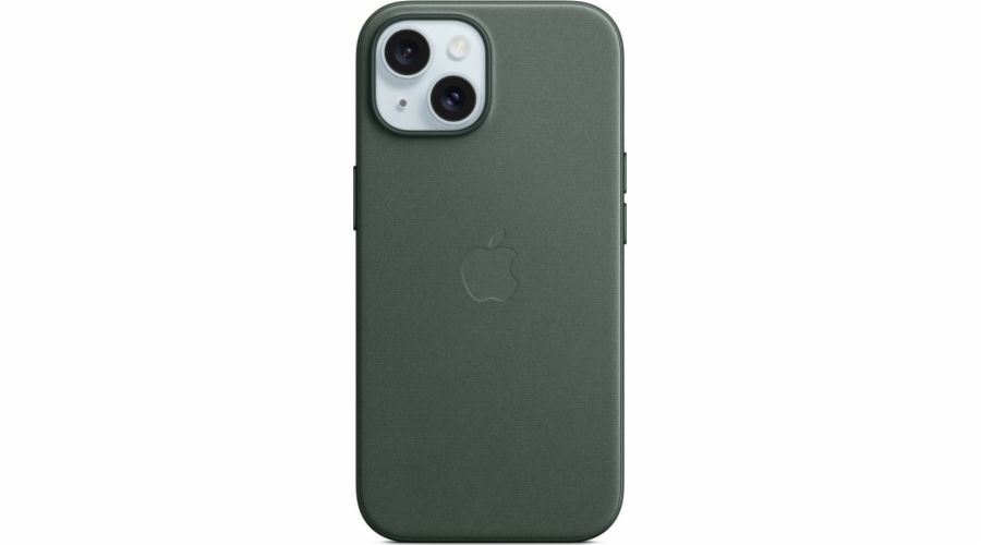 Látkové pouzdro Apple FineWoven s MagSafe pro iPhone 15 - věčně zelená