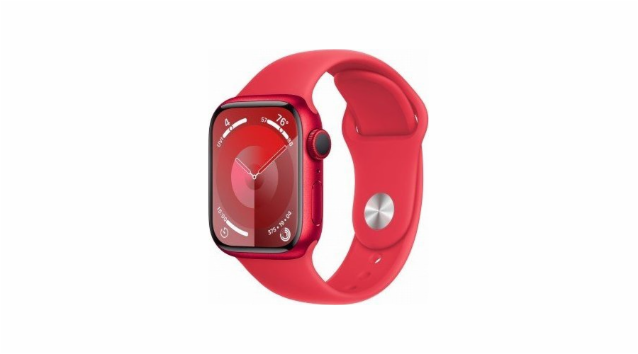 Chytré hodinky GPS Apple Watch Series 9, 41mm (PRODUCT)ČERVENÉ hliníkové pouzdro se sportovním páskem (PRODUCT)RED – M/L