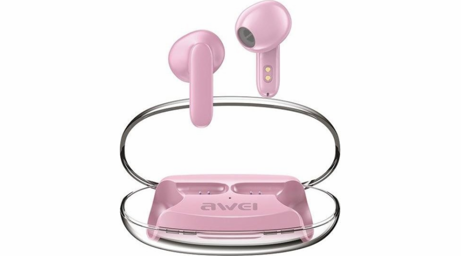 Sluchátka Bluetooth 5.3 T85 ENC TWS, růžová