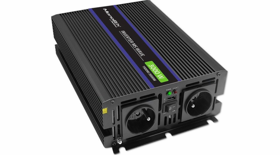 Monolith 3000 MS Wave měnič napětí | 12V až 230V | 1500/3000W | USB